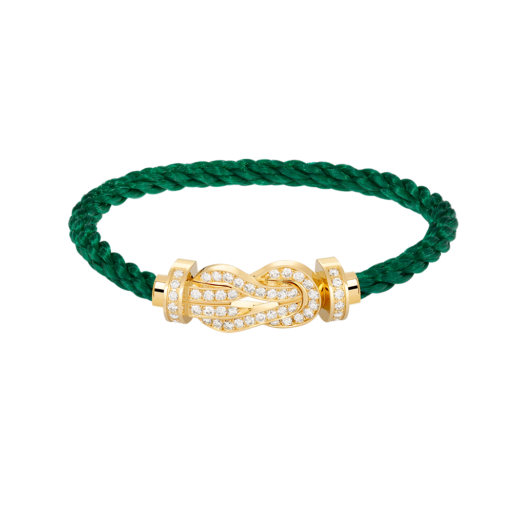 FRED CHANCE LARGE 8 FIGURE BUCKLE FULLDIAMOND BRACELET GOLD