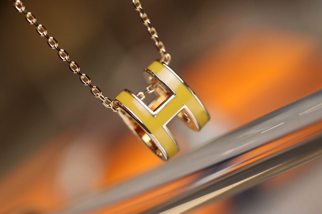HERMES POP H PEDANT PINK GOLD