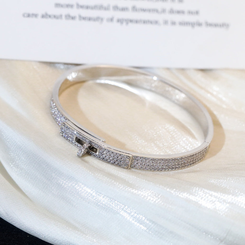 HERMES KELLY BRACELET DIAMOND PAVED
