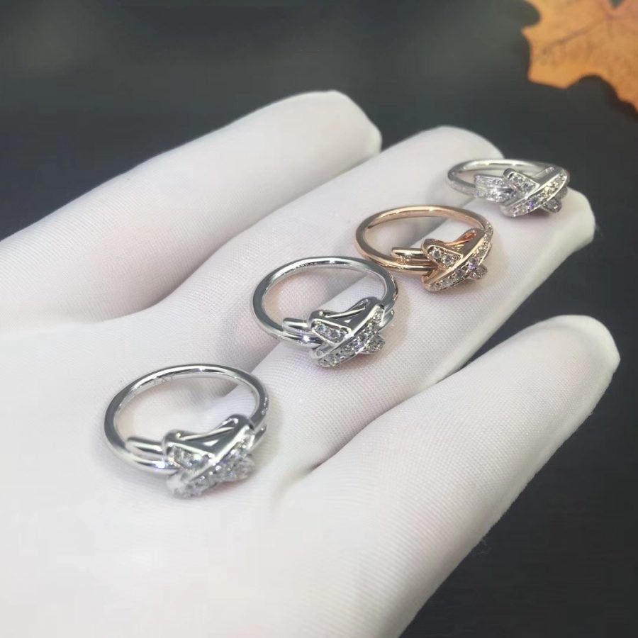 CHAUMET JEUX DE SILVER DIAMOND RING